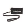 Image 1 : Balenciaga Black Calfskin Leather Logo Strap Cardholder