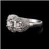Image 2 : 0.53 ctw SI1 CLARITY CENTER Diamond Platinum Unity Ring (1.21 ctw Diamonds)