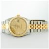 Image 4 : Rolex Mens 2T Factory Champagne Diamond Dial 14K Yellow Gold And Stainless Steel