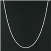Image 4 : NEW Unisex Solid 14k White Gold 2mm Miami Cuban Curb Link 24" Chain Necklace