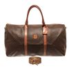 Image 1 : Celine Brown Coated Canvas Macadam Two Way Travel Bag