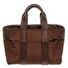 Image 1 : Hermes Brown Nylon and Leather Acapulco Tote Bag