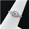 Image 3 : 0.60 ctw SI2 CLARITY CENTER Diamond 18K White Gold Ring (0.94 ctw Diamonds)