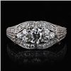 Image 1 : 0.70 ctw SI3 CLARITY CENTER Diamond Platinum Ring (2.16 ctw Diamonds)