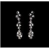 Image 1 : 14KT White Gold 0.66 ctw Diamond Earrings
