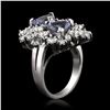 Image 3 : 3.57 ctw Tanzanite and 2.07 ctw Diamond 14K White Gold Ring