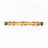 Image 3 : Estate 14k Gold Single Cut Diamond "X" Figure Satin Twisted Cable Bar Pin Brooch