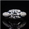 Image 1 : 1.04 ctw CENTER Diamond and 0.95 ctw Blue Sapphire Platinum Ring (1.48 ctw Diamo