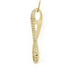 Image 4 : 14K Yellow Gold .30 ctw Diamond Open Tear Drop Infinity Loop Pendant 20" Box Cha