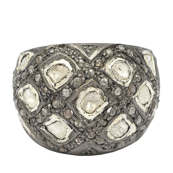 0.98 ctw Diamond Silver and Gold Ring