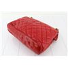 Image 4 : Chanel Red Quilted Lambskin Leather Matelasse Chain Shoulder Bag
