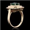 Image 3 : 1.45 ctw Emerald and 1.22 ctw Diamonds 14K Yellow Gold Ring
