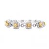 Image 1 : 5.33 ctw Diamond 14K White and Yellow Gold Bracelet