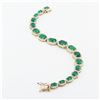 Image 2 : 14.49 ctw Emerald and 2.61 ctw Diamond 14K Yellow Gold Bracelet