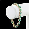 Image 3 : 14.49 ctw Emerald and 2.61 ctw Diamond 14K Yellow Gold Bracelet