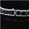 Image 2 : 134.48 ctw Blue Sapphire and 14.82 ctw Diamond 14K White Gold Necklace