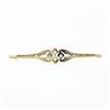 Image 3 : Antique Edwardian Platinum Top 18k Gold 0.55 ctw Diamond Milgrain Bar Pin Brooch