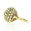 Image 6 : Vintage 14k Gold Bead Cabochon Prong Australian Opal Domed Bombe Statement Ring