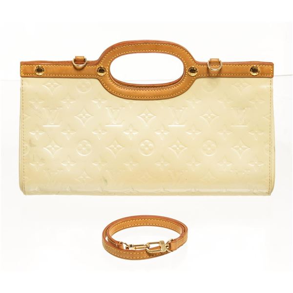 Louis Vuitton Beige Vernis Leather Roxbury Drive Handbag
