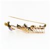 Image 5 : Antique Victorian Custom 14k Gold 11 Stick Pin Gemstone Pearl Tiara Crown Brooch
