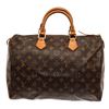 Image 1 : Louis Vuitton Brown Monogram Canvas Speedy 35 Satchel Bag