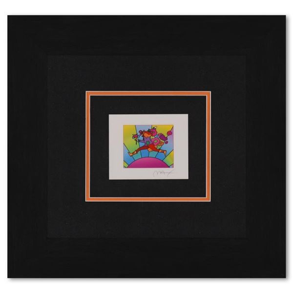 Flower Jumper Over Sunrise Ver I by Peter Max