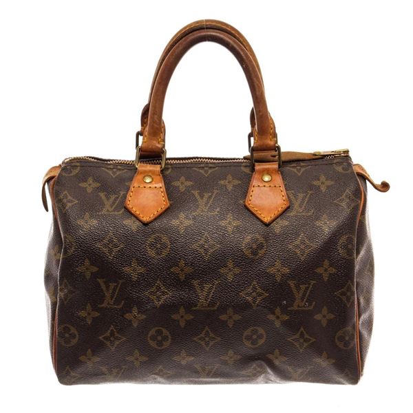 Louis Vuitton Brown Monogram Canvas Speedy 25 Satchel Bag