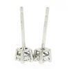 Image 3 : NEW 14k White Gold .30 ctw Round Brilliant Prong Set Diamond Classic Stud Earrin