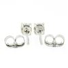 Image 4 : NEW 14k White Gold .30 ctw Round Brilliant Prong Set Diamond Classic Stud Earrin