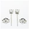 Image 5 : NEW 14k White Gold .30 ctw Round Brilliant Prong Set Diamond Classic Stud Earrin