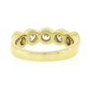 Image 7 : NEW Custom Made 18K Yellow Gold 1.21 ctw Bezel Diamond 5 Stone Wedding Band Ring