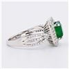 Image 3 : 2.32 ctw Emerald and 0.70 ctw Diamond 14K White Gold Ring