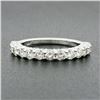 Image 2 : NEW 14k White Gold 1.14 ctw Round Shared Prong Diamond Classic Wedding Band Ring