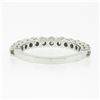 Image 7 : NEW 14k White Gold 1.14 ctw Round Shared Prong Diamond Classic Wedding Band Ring
