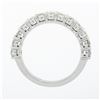 Image 8 : NEW 14k White Gold 1.14 ctw Round Shared Prong Diamond Classic Wedding Band Ring