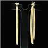 Image 2 : Classic 14K Yellow Gold 1.56" Plain Polished Medium Round Hoop Snap Earrings