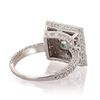 Image 3 : 1.49 ctw Emerald and 1.28 ctw Diamond 14K White Gold Ring