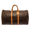 Image 1 : Louis Vuitton Brown Monogram Canvas Keepall Bandouliere 50 Travel Bag