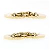 Image 4 : Tiffany & Co. Vintage 14k Yellow Gold Brushed Engraveable Dual Oval Cuff Links