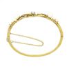 Image 7 : Vintage 14K Yellow Gold 0.52 ctw Diamond Garnet Pearl Hinged Open Bangle Bracele