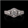 Image 1 : 0.77 ctw SI2 CLARITY CENTER Diamond Platinum Ring (1.62 ctw Diamonds) EGL USA CE