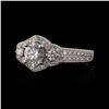 Image 2 : 0.77 ctw SI2 CLARITY CENTER Diamond Platinum Ring (1.62 ctw Diamonds) EGL USA CE