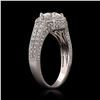 Image 3 : 0.77 ctw SI2 CLARITY CENTER Diamond Platinum Ring (1.62 ctw Diamonds) EGL USA CE