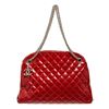 Image 1 : Chanel Red Leather Mademoiselle Bowler Bag