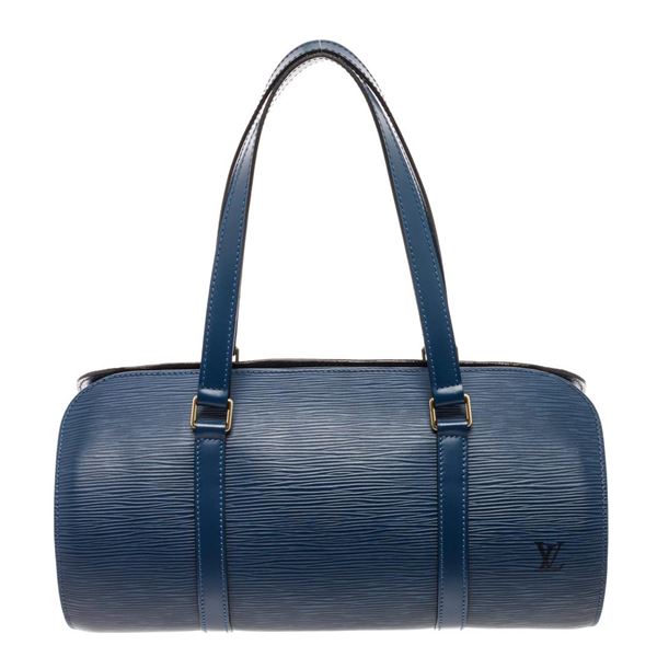 Louis Vuitton Blue Epi Leather Soufflot Shoulder Bag