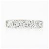 Image 4 : NEW 14k White Gold 1.38 ctw Round Prong Diamond 5 Stone Classic Wedding Band Rin