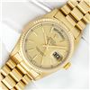 Image 2 : Rolex Mens 18K Yellow Gold Champagne Index Quickset President Wristwatch With Ro