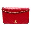 Image 1 : Chanel Red Leather Full Flap Shoulder Bag