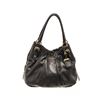 Image 1 : Prada Black Soft Calfskin Leather Gathered Shoulder Bag