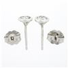 Image 4 : New 14k White Gold .44 ctw Martini Bezel Set Round Brilliant Diamond Stud Earrin